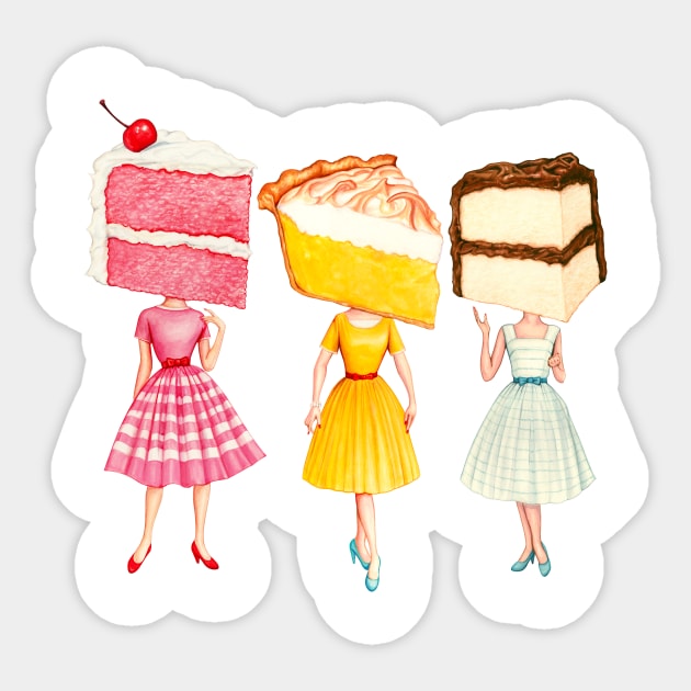 Cake Head Pin-Ups Sticker by KellyGilleran